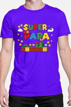 Super Papa Bros - Tshirt Homme-GRIS