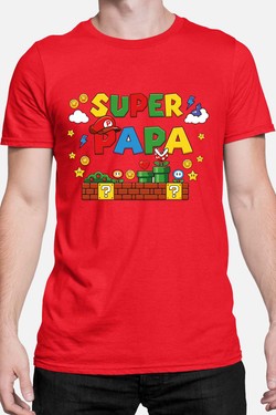 Super Papa Bros - Tshirt Homme-GRIS