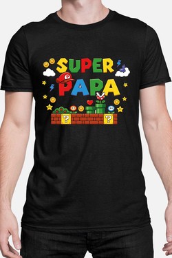 Super Papa Bros - Tshirt Homme-GRIS