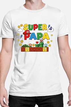 Super Papa Bros - Tshirt Homme-GRIS