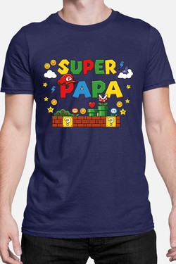 Super Papa Bros - Tshirt Homme-GRIS