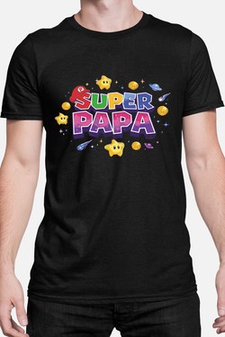 Super Papa Galaxy - Tshirt Homme-BLEU ROI