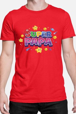 Super Papa Galaxy - Tshirt Homme-BLEU ROI