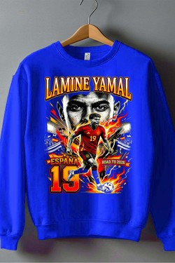 Yamal BOOTLEG2 - Sweat Col Rond Homme-BLEU ROI