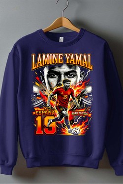 Yamal BOOTLEG2 - Sweat Col Rond Homme-BLEU ROI