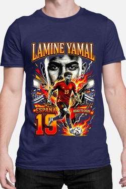 Yamal BOOTLEG2 - Tshirt Homme-MARINE