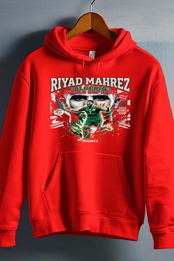 Mahrez BOOTLEG1 - Sweat capuche Homme-ROUGE