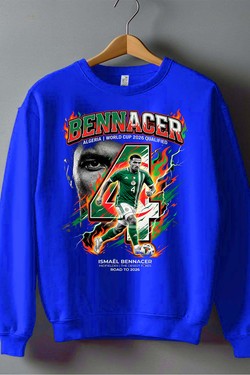 Bennacer BOOTLEG1 - Sweat Col Rond Homme-BLEU ROI