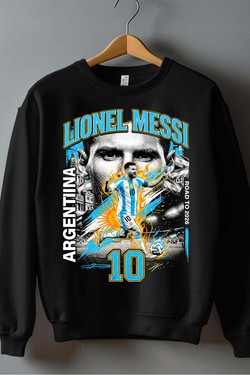 Messi BOOTLEG1 - Sweat Col Rond Homme-NOIR