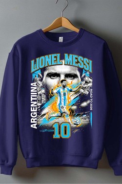 Messi BOOTLEG1 - Sweat Col Rond Homme-NOIR