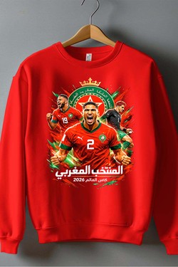 Bootleg Maroc 1 Raw - Sweat Col Rond Garçon-ROUGE