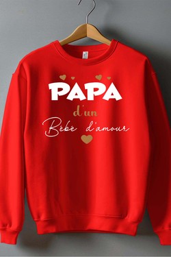 Papa bebe damour OR - Sweat Col Rond Homme-NOIR