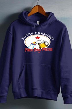 1ère fete peres - Sweat capuche Homme-GRIS
