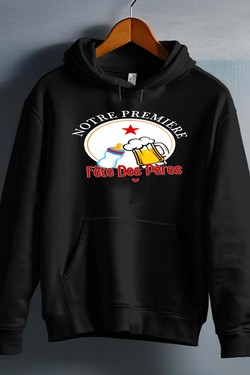1ère fete peres - Sweat capuche Homme-GRIS