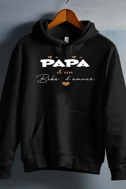 Papa bebe damour OR - Sweat capuche Homme-BLANC