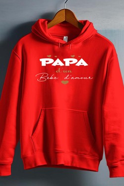 Papa bebe damour OR - Sweat capuche Homme-BLANC