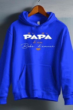 Papa bebe damour OR - Sweat capuche Homme-BLANC