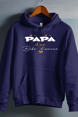Papa bebe damour OR - Sweat capuche Homme-BLANC