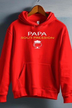 papa sous pression - Sweat capuche Homme-MARINE