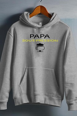 papa sous pression - Sweat capuche Homme-MARINE