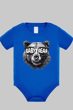 Le baby  Ours K1 - Body bébé-ROUGE