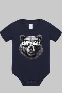 Le baby  Ours K1 - Body bébé-ROUGE