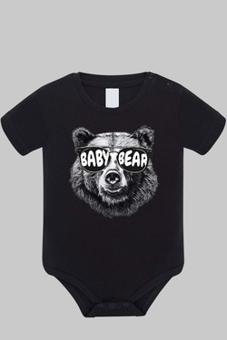 Le baby  Ours K1 - Body bébé-ROUGE