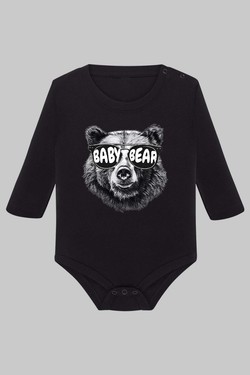Le baby  Ours K1 - Body Manche longue bébé-BLANC
