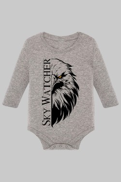 T sky watcher - Body Manche longue bébé-GRIS