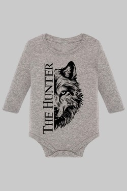 THE  hunter - Body Manche longue bébé-GRIS