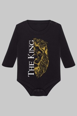 THE king - Body Manche longue bébé-NOIR