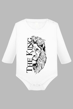 THE king - Body Manche longue bébé-NOIR