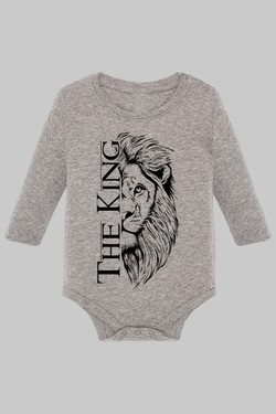 THE king - Body Manche longue bébé-NOIR