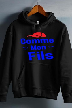 comme mon fils - Sweat capuche Homme-NOIR