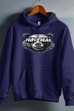 Le Papa Ours K1 - Sweat capuche Homme-MARINE