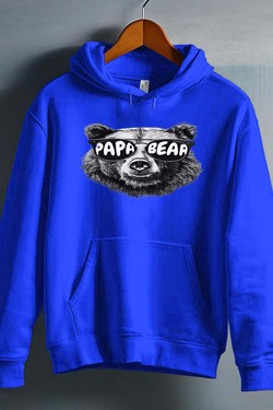 Le Papa Ours K1 - Sweat capuche Homme-MARINE