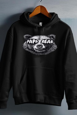 Le Papa Ours K1 - Sweat capuche Homme-MARINE