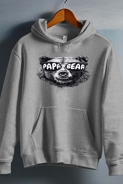 Le Papa Ours K1 - Sweat capuche Homme-MARINE