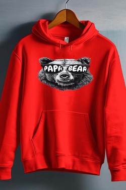 Le Papa Ours K1 - Sweat capuche Homme-MARINE