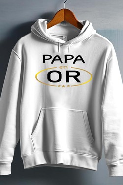 papa en or - Sweat capuche Homme-NOIR
