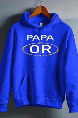papa en or - Sweat capuche Homme-NOIR