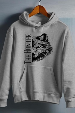 THE  hunter - Sweat capuche Homme-ROUGE