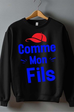comme mon fils - Sweat Col Rond Homme-NOIR