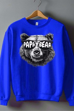 Le Papa Ours K1 - Sweat Col Rond Homme-BLANC