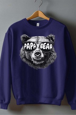 Le Papa Ours K1 - Sweat Col Rond Homme-BLANC