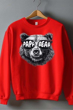 Le Papa Ours K1 - Sweat Col Rond Homme-BLANC