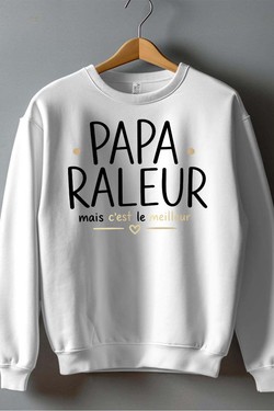papa raleur - Sweat Col Rond Homme-MARINE