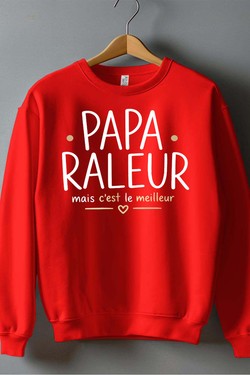 papa raleur BLANC-kamel-khedimallah - Sweat Col Rond Homme-BLEU ROI