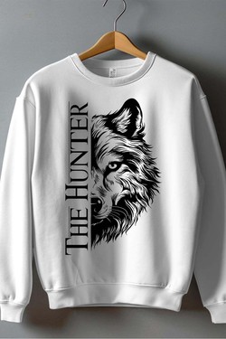 THE  hunter - Sweat Col Rond Homme-ROUGE