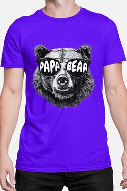 Le Papa Ours K1 - Tshirt Homme-GRIS
